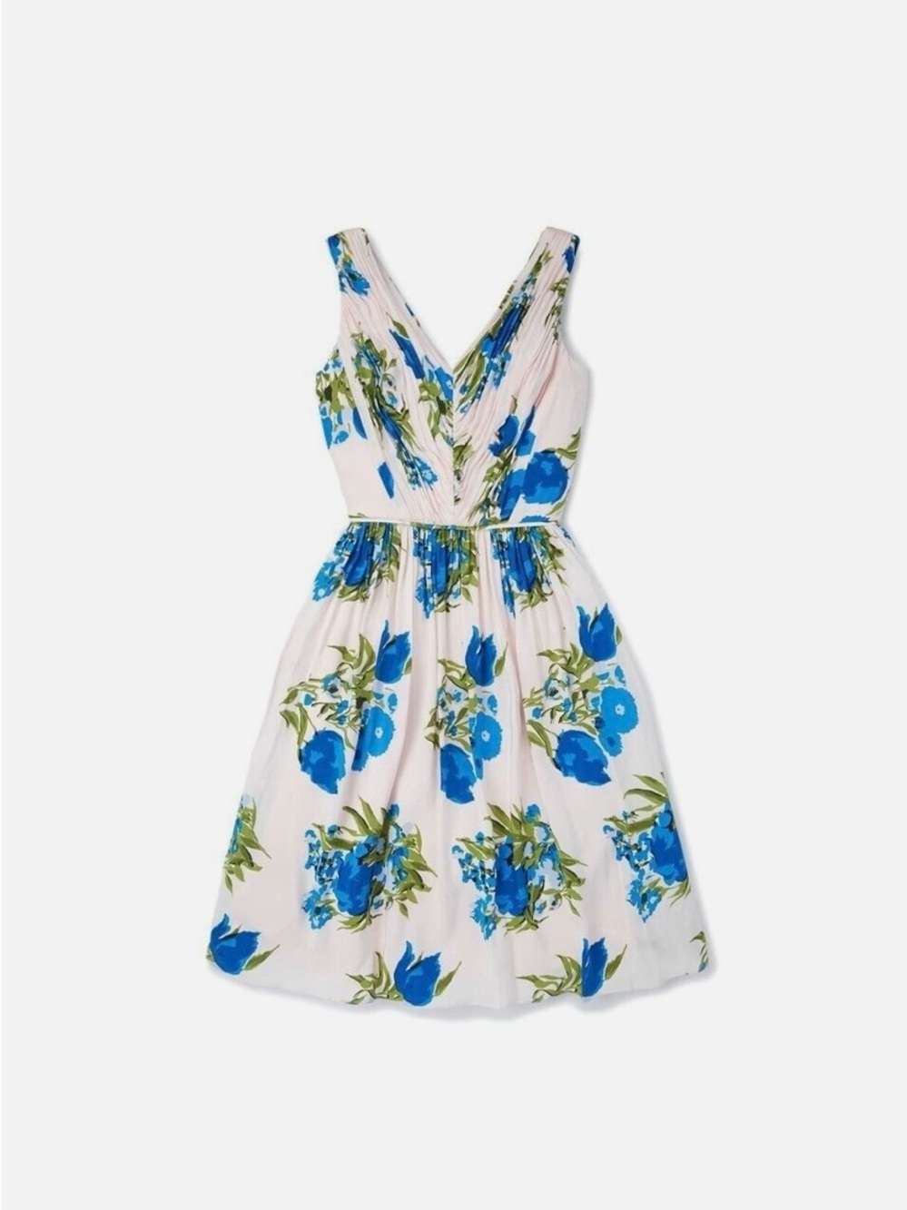 Boden Floral Pleated Midi Dress Size 10L Tall Long NWT